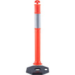 VEVOR Traffic Delineator Post Cones, 2 Pack, Traffic Safety Delineator Barrier with 16.93 x 16.93 in Rubber Base, for Traffic Control Warning Outdoor Indoor Use Parking Lot Construction Caution Roads