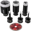 VEVOR Diamond Drill Bits 6PCS Diamond Hole Saw 6/8/10/25/35/51 mm Tile Hole Saw Kit Vacuum Brazed Diamond Drill Bit 0.59in Segment Tile Hole Saw with a Blade for Tile Ceramic Porcelain Marble Stone