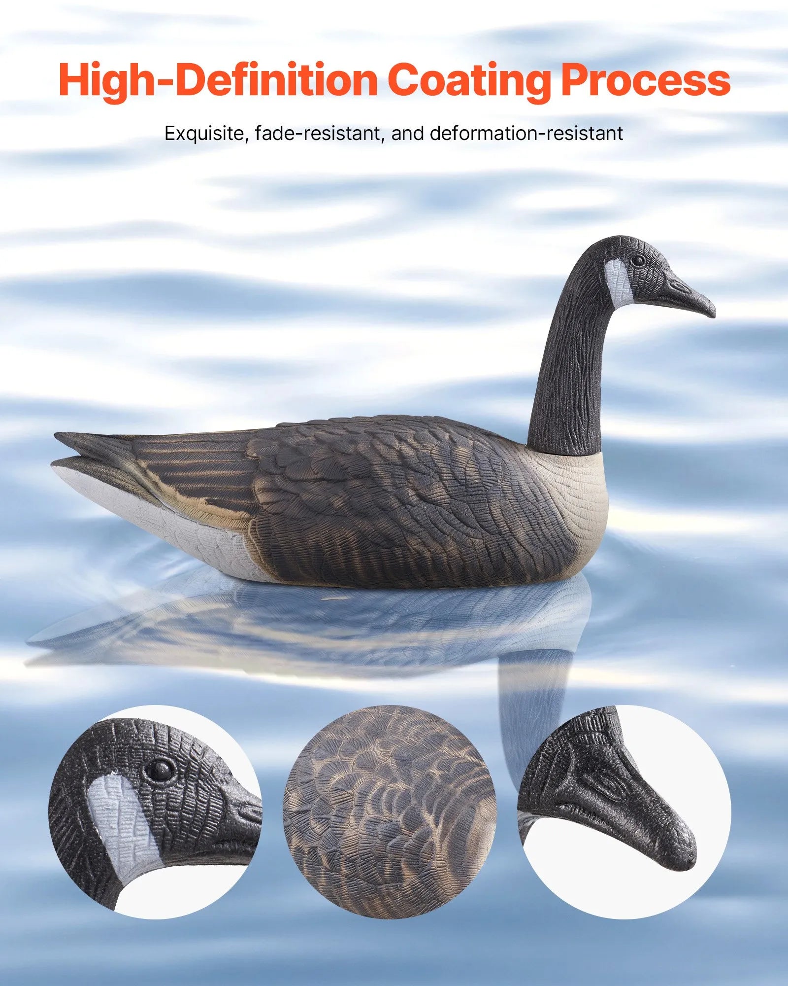 VEVOR Canada Goose Decoy Outdoor Goose Floater with Ultra Realistic Paint 6-Pack