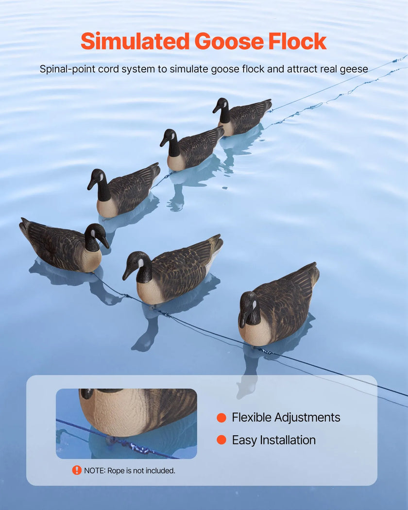 VEVOR Canada Goose Decoy Outdoor Goose Floater with Ultra Realistic Paint 6-Pack