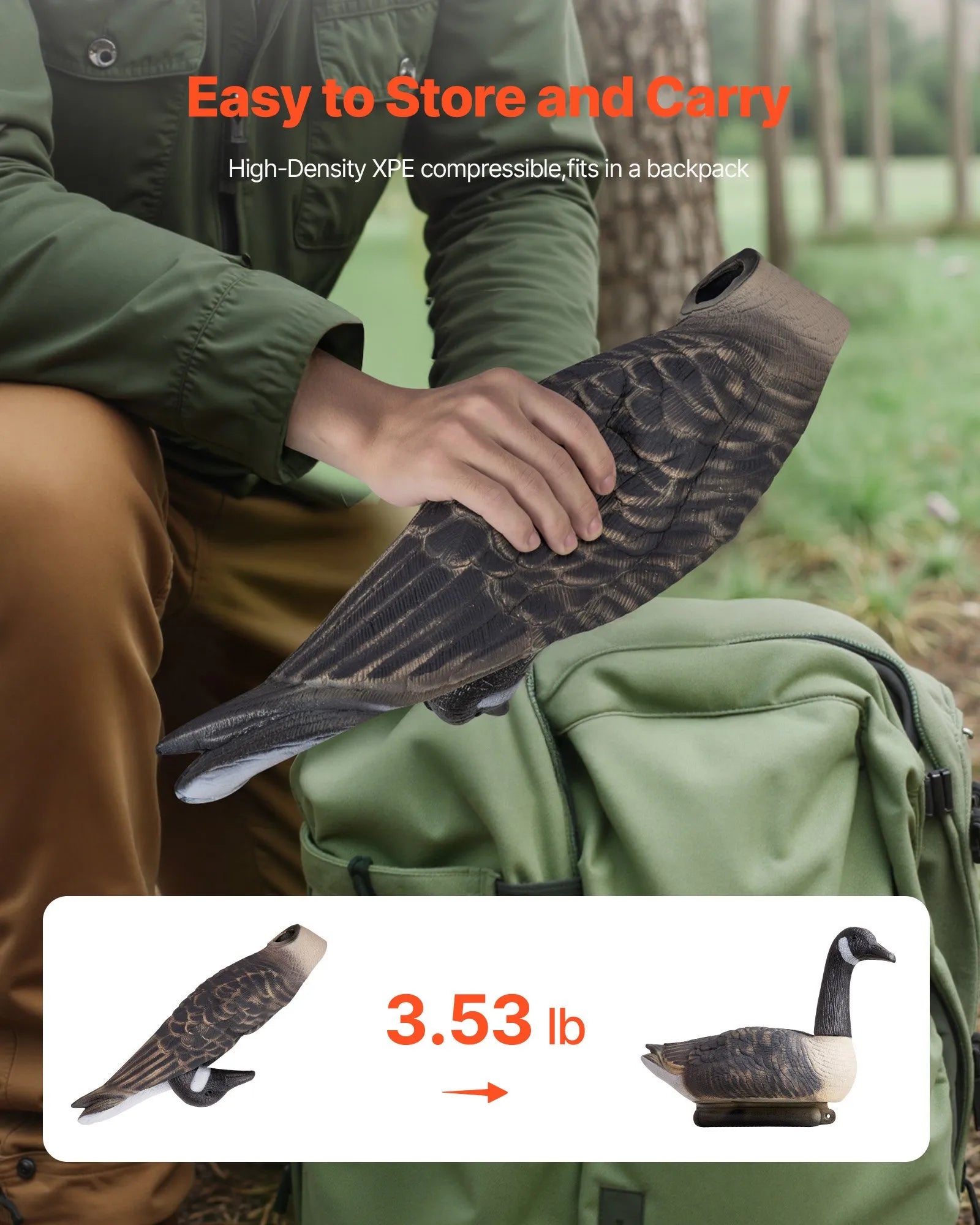 VEVOR Canada Goose Decoy Outdoor Goose Floater with Ultra Realistic Paint 6-Pack