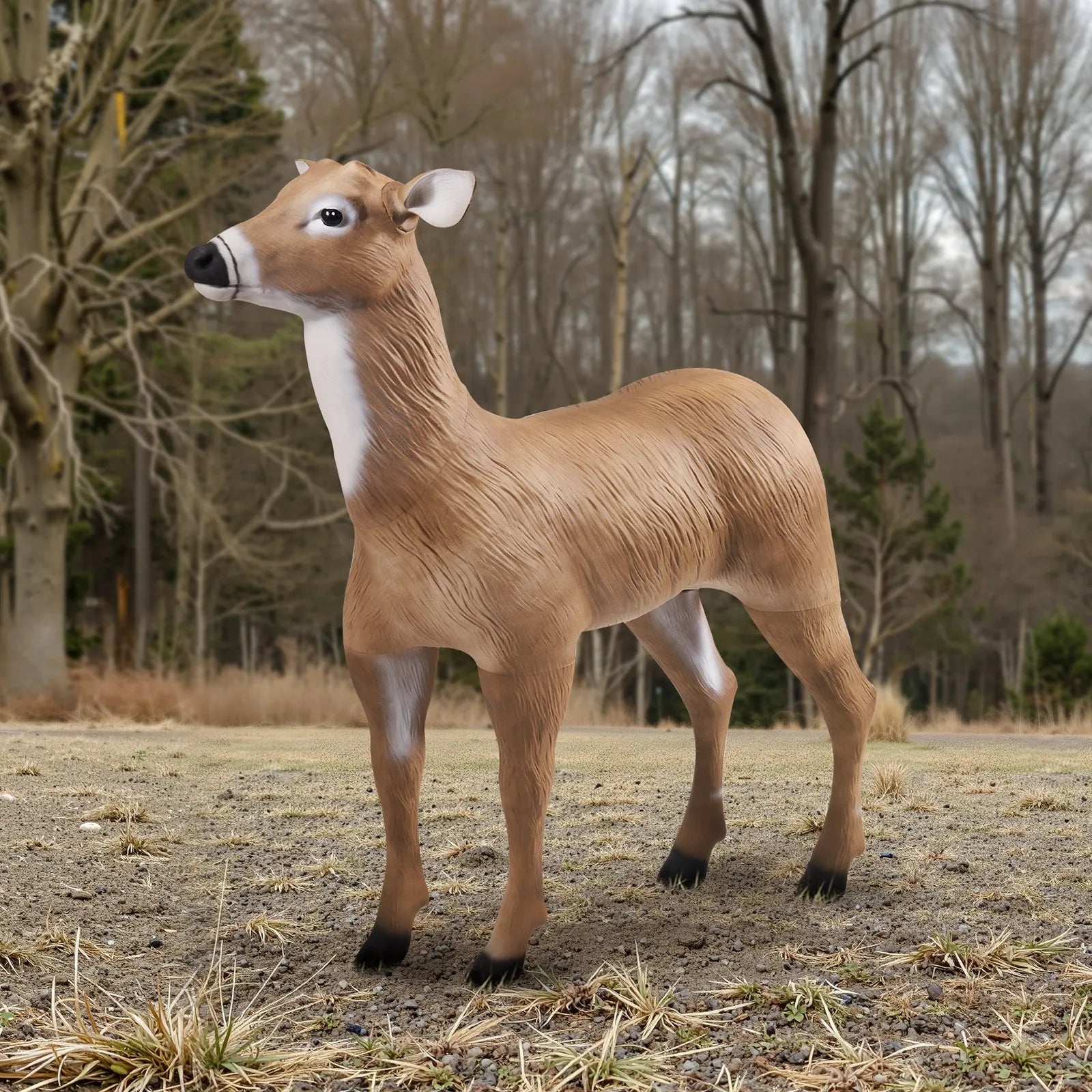 VEVOR Deer Decoy Outdoor Realistic Doe Decoys for Hunting Foldable Legs 1-Pack