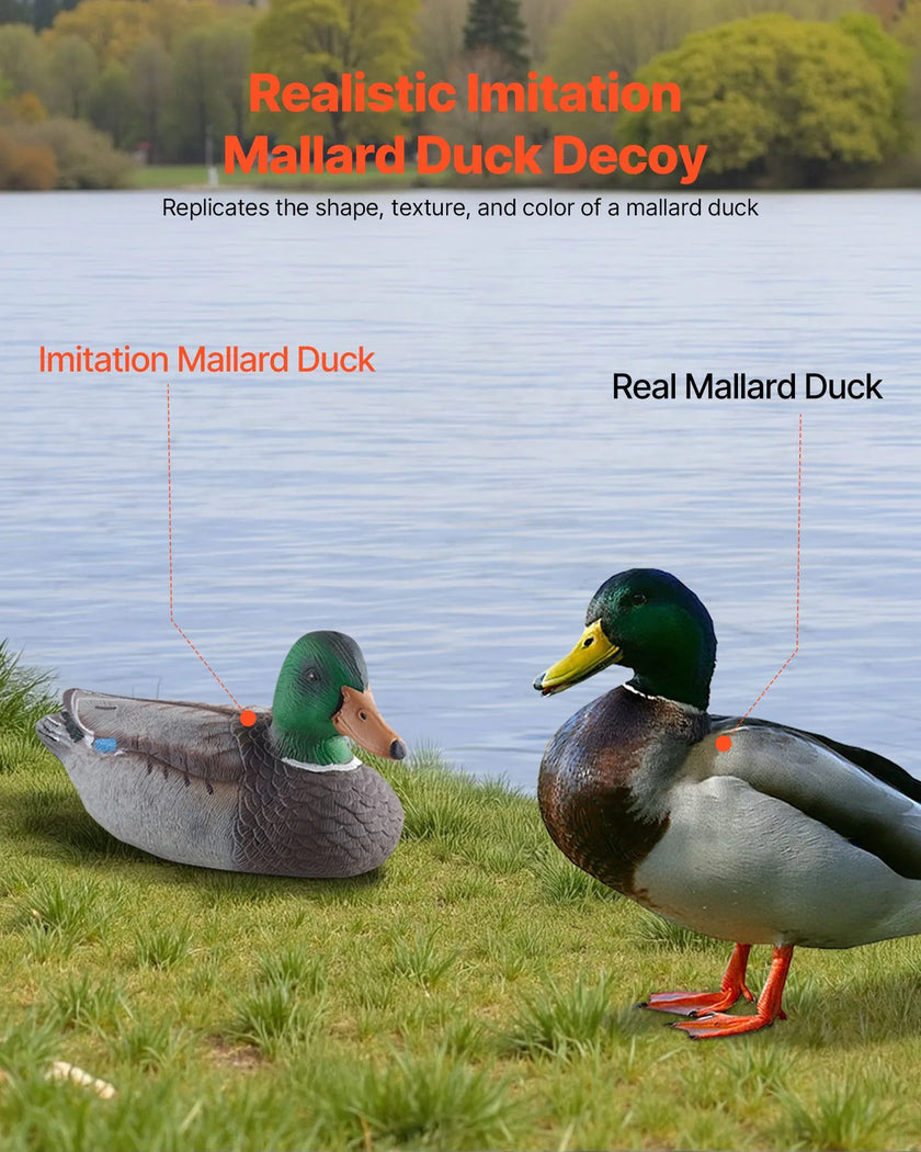 VEVOR Duck Decoy Outdoor Teal Decoys Realistic Plastic Floating Duck for Hunting