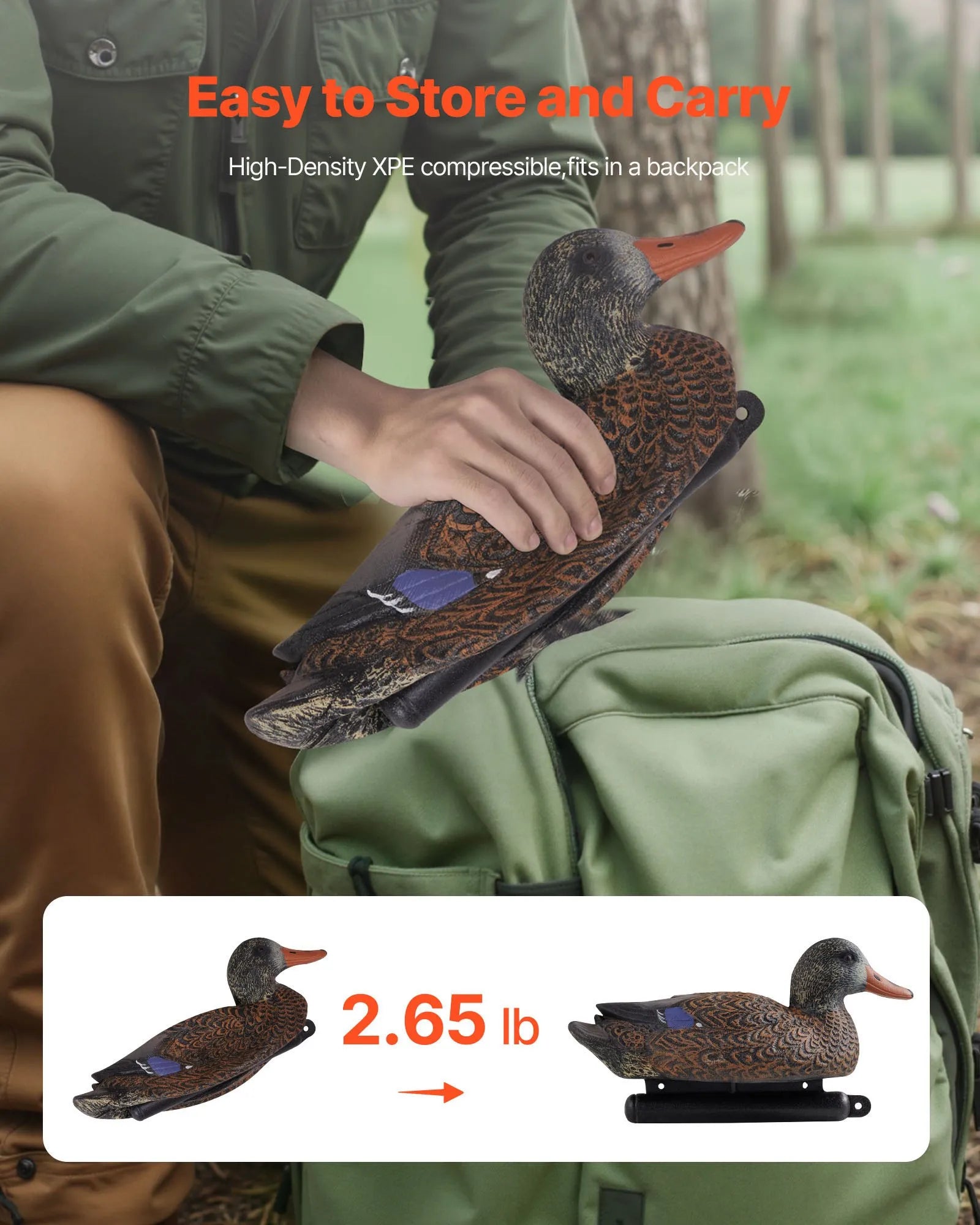 VEVOR Duck Decoy Outdoor Teal Decoys Realistic Plastic Floating Duck for Hunting