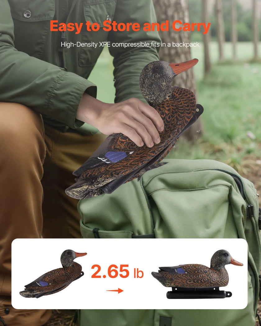 VEVOR Duck Decoy Outdoor Teal Decoys Realistic Plastic Floating Duck for Hunting