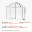 VEVOR Polycarbonate Greenhouse 6 x 4 Ft Outdoor Walk-in Greenhouse for Garden