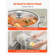 16-Quart Stainless Steel Stock Pot with Glass Lid – Induction Compatible Cooking Pot