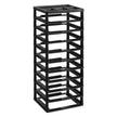 Plastic Storage Organizer 10-Tier Large Capacity with Organizer Top Black Frame