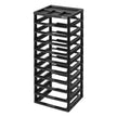 Plastic Storage Organizer 10-Tier Large Capacity with Organizer Top Black Frame