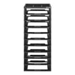 Plastic Storage Organizer 10-Tier Large Capacity with Organizer Top Black Frame