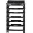 Scrapbook Rolling Storage Cart 6-Tier Large Capacity with Organizer Top Black