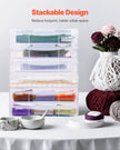 Scrapbook Paper Storage 6 Pack Stackable Plastic Board Game Boxes Clear Case