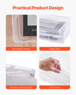 Scrapbook Paper Storage 6 Pack Stackable Plastic Board Game Boxes Clear Case