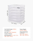 Scrapbook Paper Storage 6 Pack Stackable Plastic Board Game Boxes Clear Case