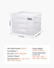 Scrapbook Paper Storage 4 Pack Stackable Plastic Board Game Boxes Clear Case