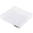 Scrapbook Paper Storage 4 Pack Stackable Plastic Board Game Boxes Clear Case