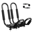 VEVOR Kayak Roof Rack 1 Pair J-Bar, Soft Roof Rack, Top Mount Tie Down, Carrier for kayak, Surf Board, Canoe, SUP, Ski Board, Mount on Car, SUV, Truck, 1 Kayak