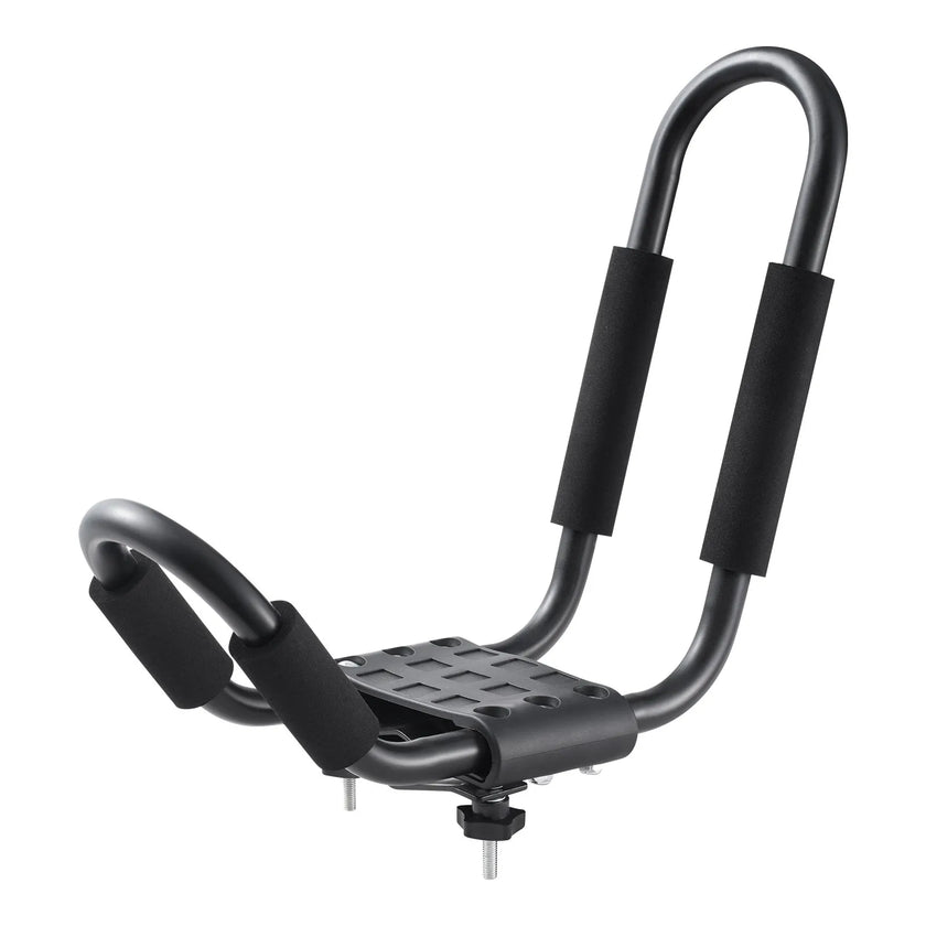 VEVOR Kayak Roof Rack 1 Pair J-Bar, Soft Roof Rack, Top Mount Tie Down, Carrier for kayak, Surf Board, Canoe, SUP, Ski Board, Mount on Car, SUV, Truck, 1 Kayak