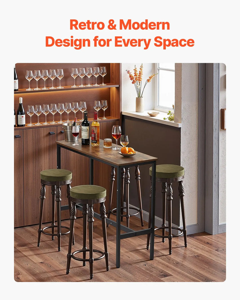 VEVOR Bar Table Height Pub Table Cocktail Counter Kitchen Dining 39x16x35.5 in