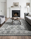 VEVOR Large Area Rug 8x10 ft Anti-Skid and Tear-Resistant Floor Mat Vintage Gray