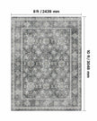 VEVOR Large Area Rug 8x10 ft Anti-Skid and Tear-Resistant Floor Mat Vintage Gray