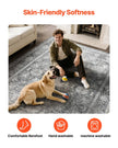 VEVOR Large Area Rug 8x10 ft Anti-Skid and Tear-Resistant Floor Mat Vintage Gray