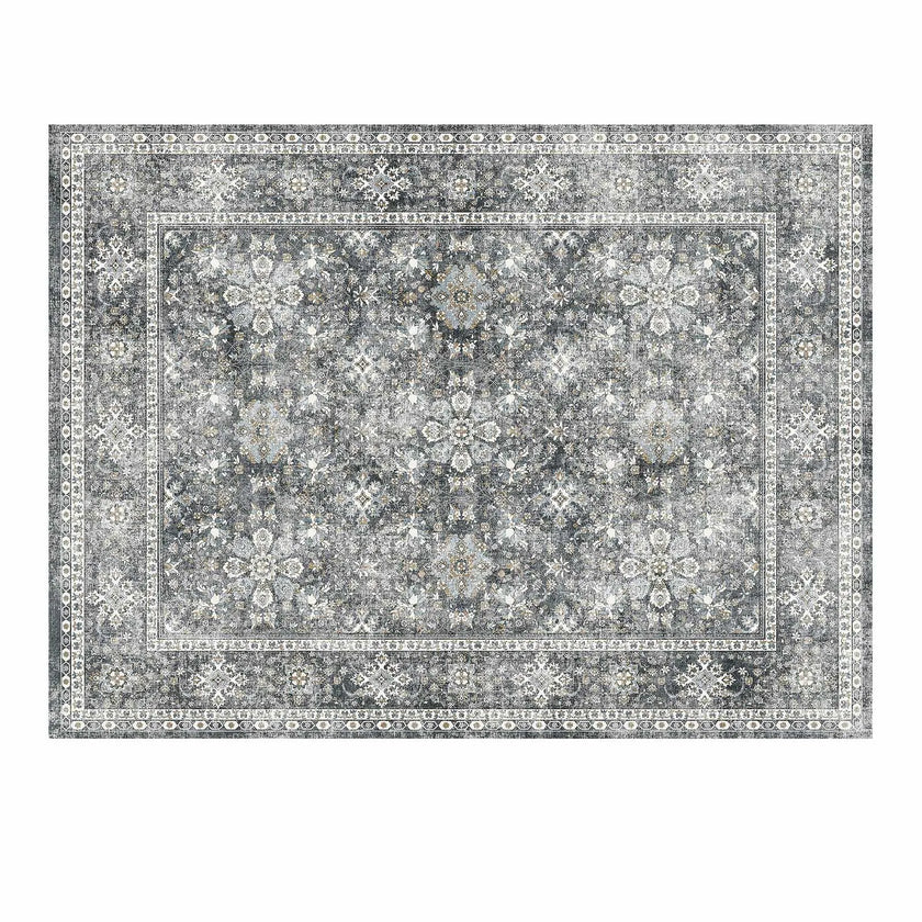 VEVOR Large Area Rug 8x10 ft Anti-Skid and Tear-Resistant Floor Mat Vintage Gray