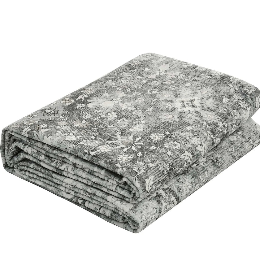 VEVOR Large Area Rug 8x10 ft Anti-Skid and Tear-Resistant Floor Mat Vintage Gray