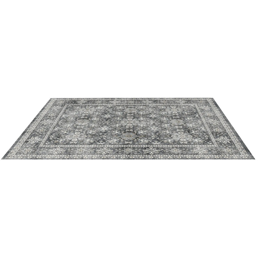 VEVOR Large Area Rug 8x10 ft Anti-Skid and Tear-Resistant Floor Mat Vintage Gray