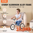 VEVOR Toddler Balance Bike, Lightweight Aluminum Alloy Balance Bicycle for Kids, with Adjustable Seat & Handlebar, 12
