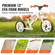 VEVOR Toddler Balance Bike, Carbon Steel Balance Bicycle for Kids with Adjustable Seat & Handlebar, 12