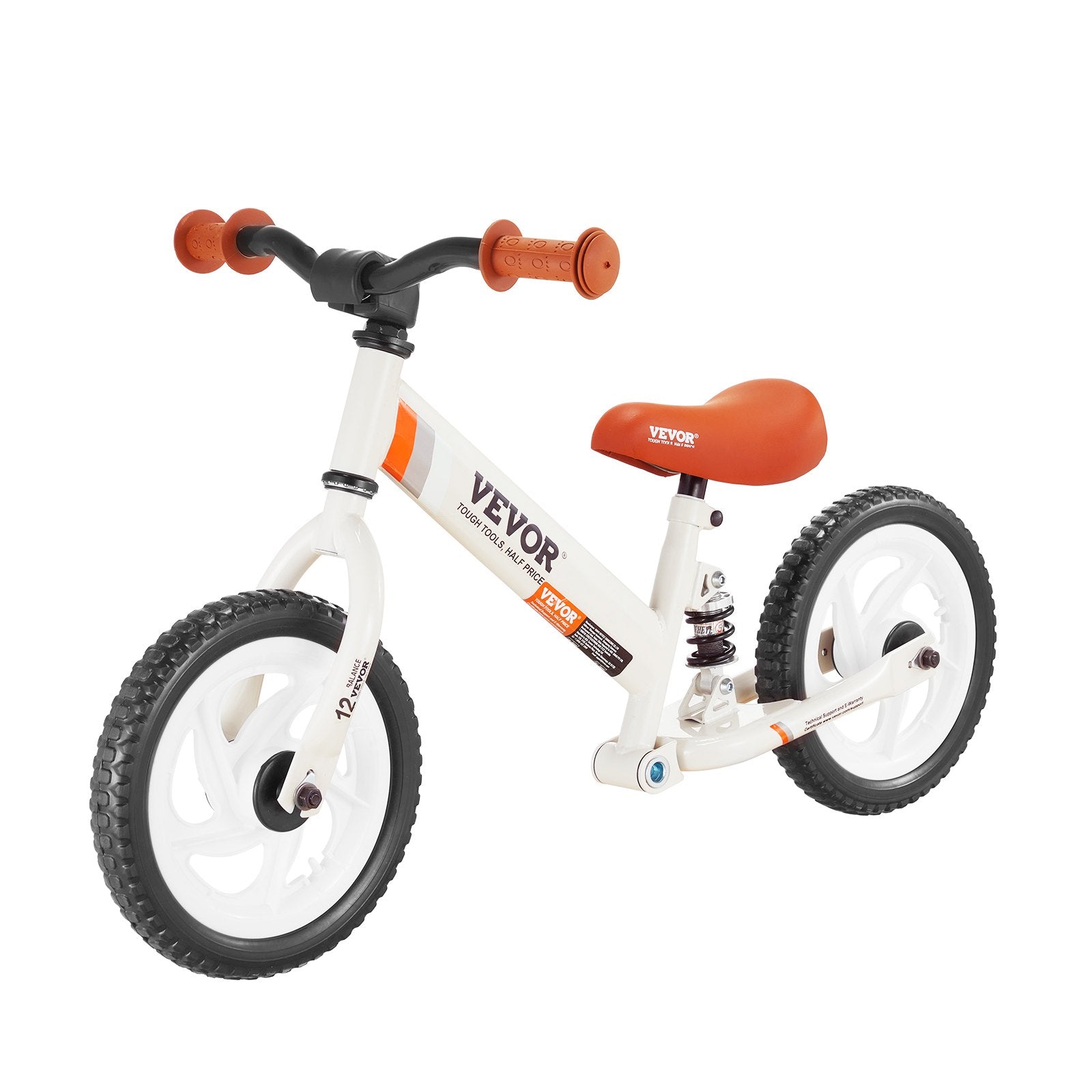 VEVOR Toddler Balance Bike, Carbon Steel Balance Bicycle for Kids with Adjustable Seat & Handlebar, 12