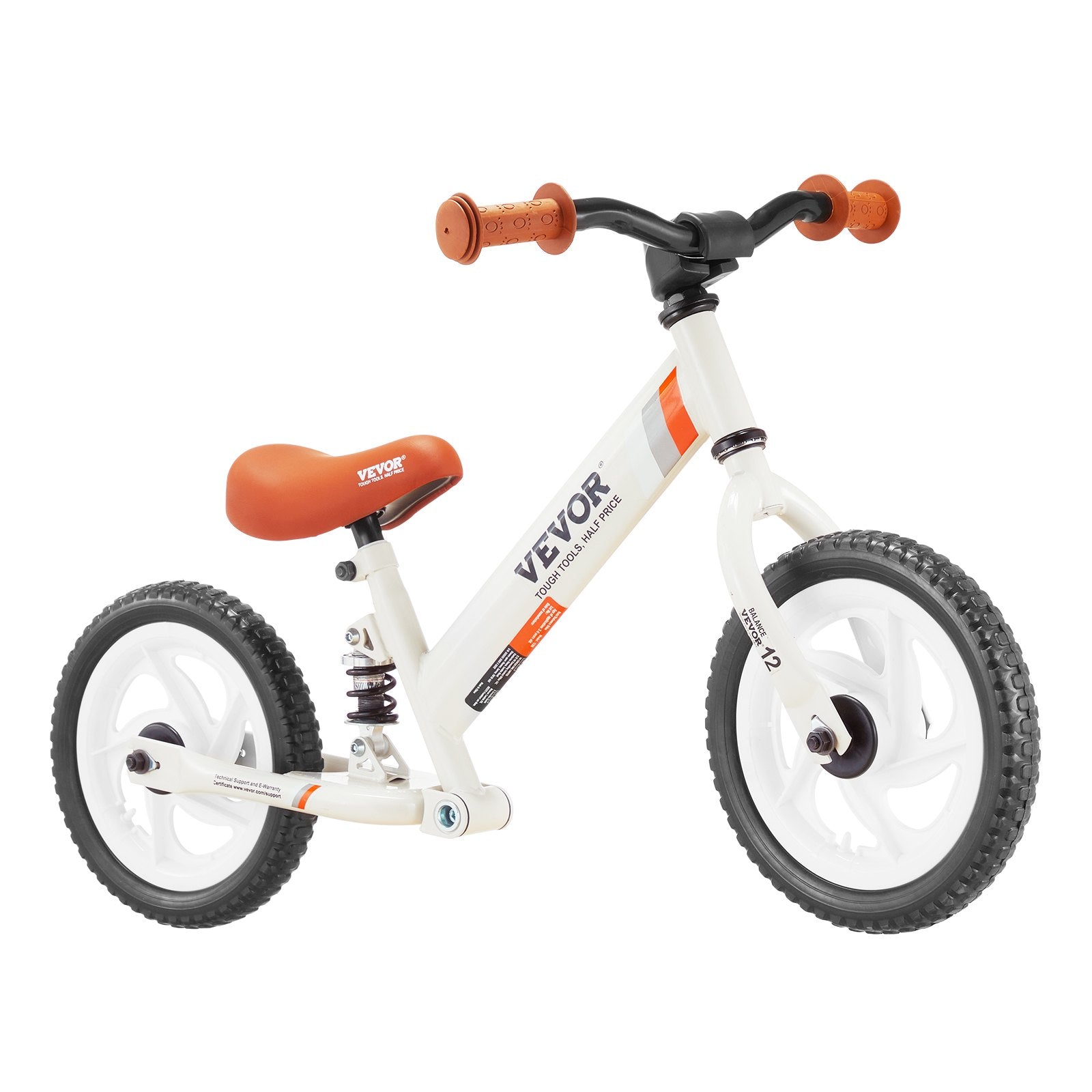 VEVOR Toddler Balance Bike, Carbon Steel Balance Bicycle for Kids with Adjustable Seat & Handlebar, 12