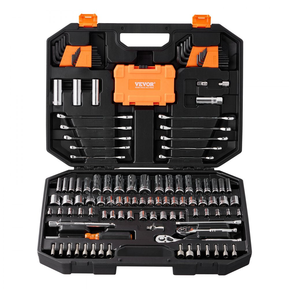 VEVOR Mechanics Tool Set and Socket Set, 1/4