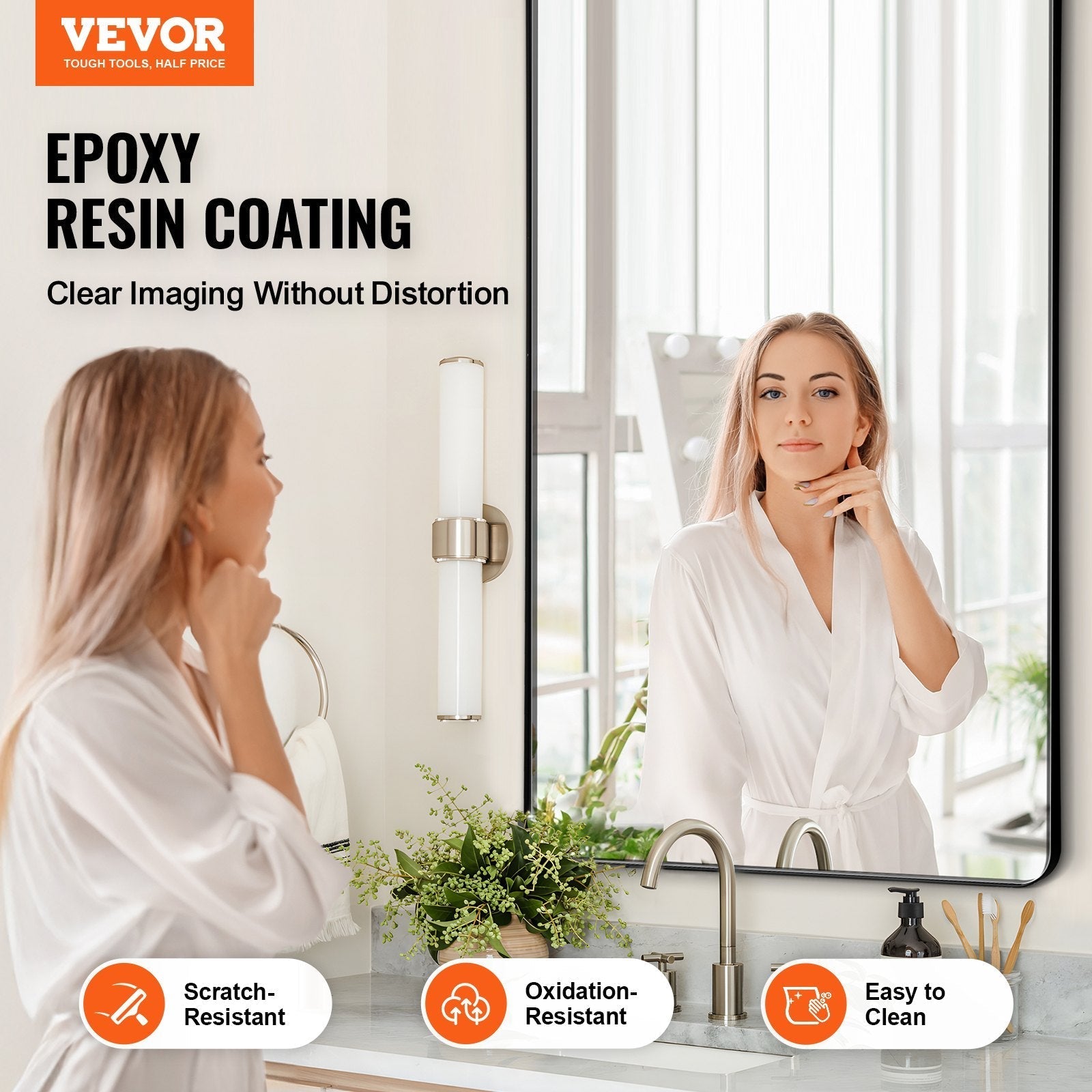 VEVOR Square Wall Mounted Mirror 30