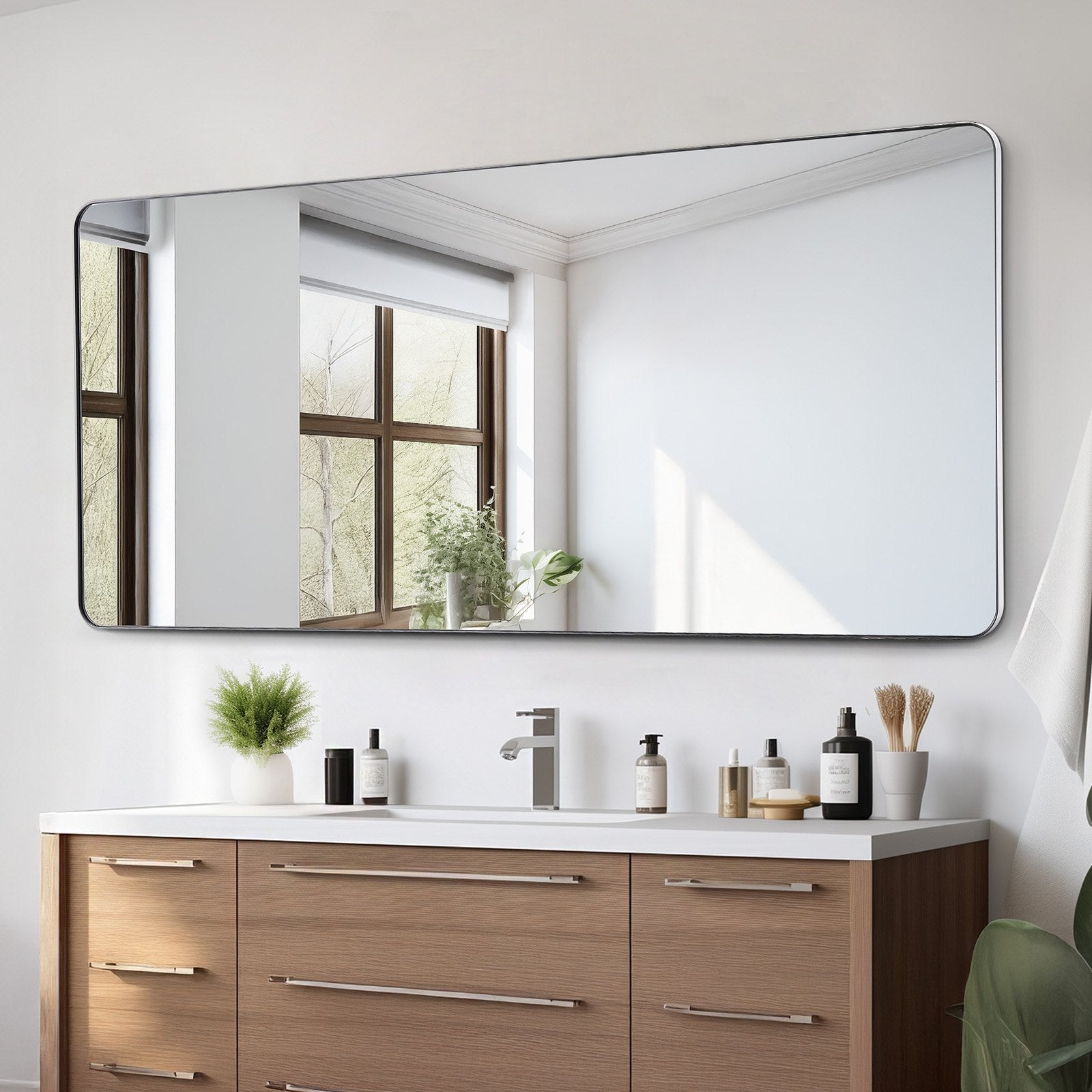 VEVOR Square Wall Mounted Mirror 32