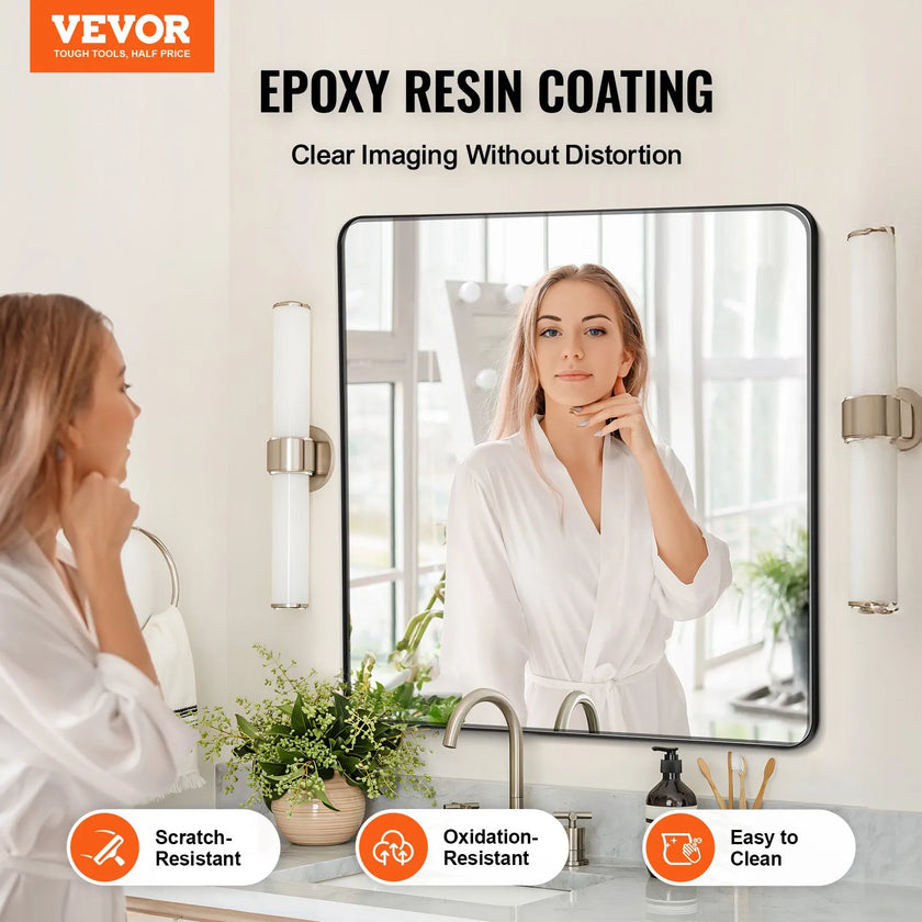 VEVOR Square Wall Mounted Mirror 22