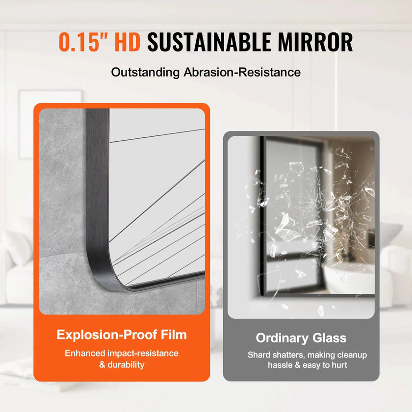 VEVOR Square Wall Mounted Mirror 22