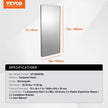 VEVOR Square Wall Mounted Mirror 36