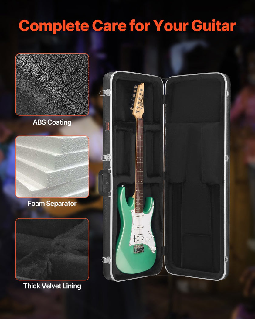 VEVOR Electric Guitar Hard Case 41.34 in With Lock And Keys for Electric Guitar