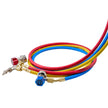 VEVOR AC Manifold Gauge Set for R134a, R404A, R1234yf & R22 – 3-Way Diagnostic Gauge Kit with 5 ft Hoses & Accessories