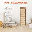 VEVOR Tumbling Timber Toy 60 Blocks Giant Tumble Tower Blocks Game Pine Wood Box