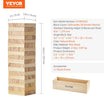VEVOR Tumbling Timber Toy 60 Blocks Giant Tumble Tower Blocks Game Pine Wood Box