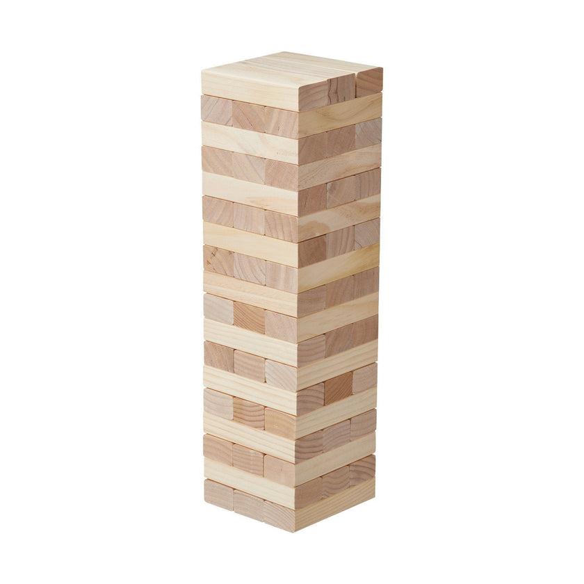 VEVOR Tumbling Timber Toy 54 Blocks Medium Tumble Tower Block Game Pine Wood Bag