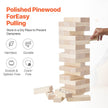 VEVOR Tumbling Timber Toy 54 Blocks Large Tumble Tower Blocks Game Pine Wood Bag