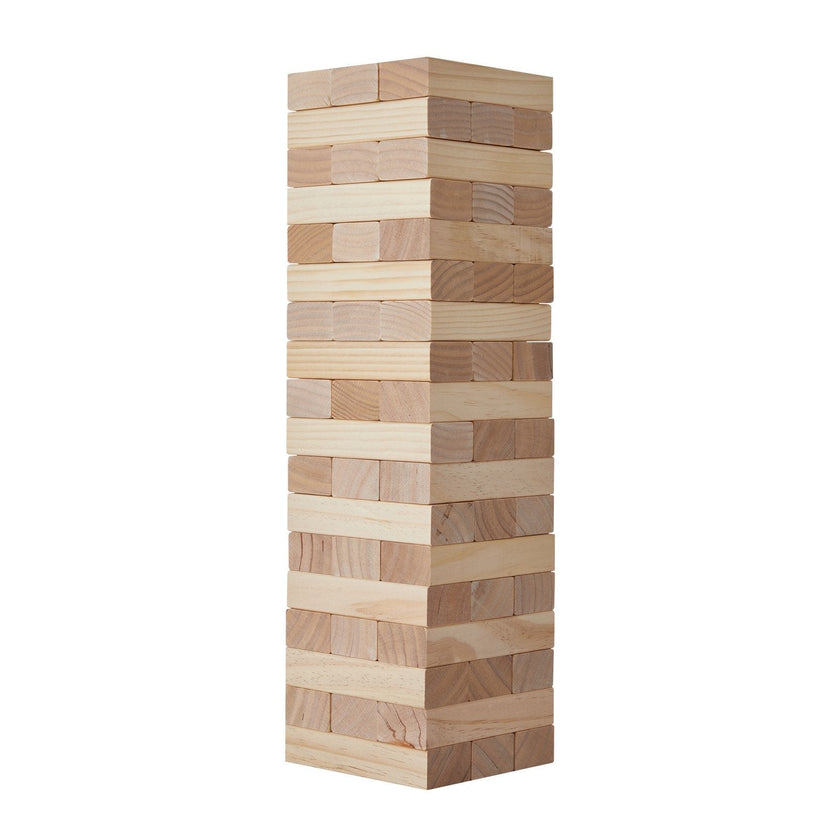 VEVOR Tumbling Timber Toy 54 Blocks Large Tumble Tower Blocks Game Pine Wood Bag