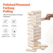 VEVOR Tumbling Timber Toy 54 Blocks Large Tumble Tower Blocks Game Pine Wood Bag