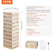 VEVOR Tumbling Timber Toy 54 Blocks Large Tumble Tower Blocks Game Pine Wood Bag