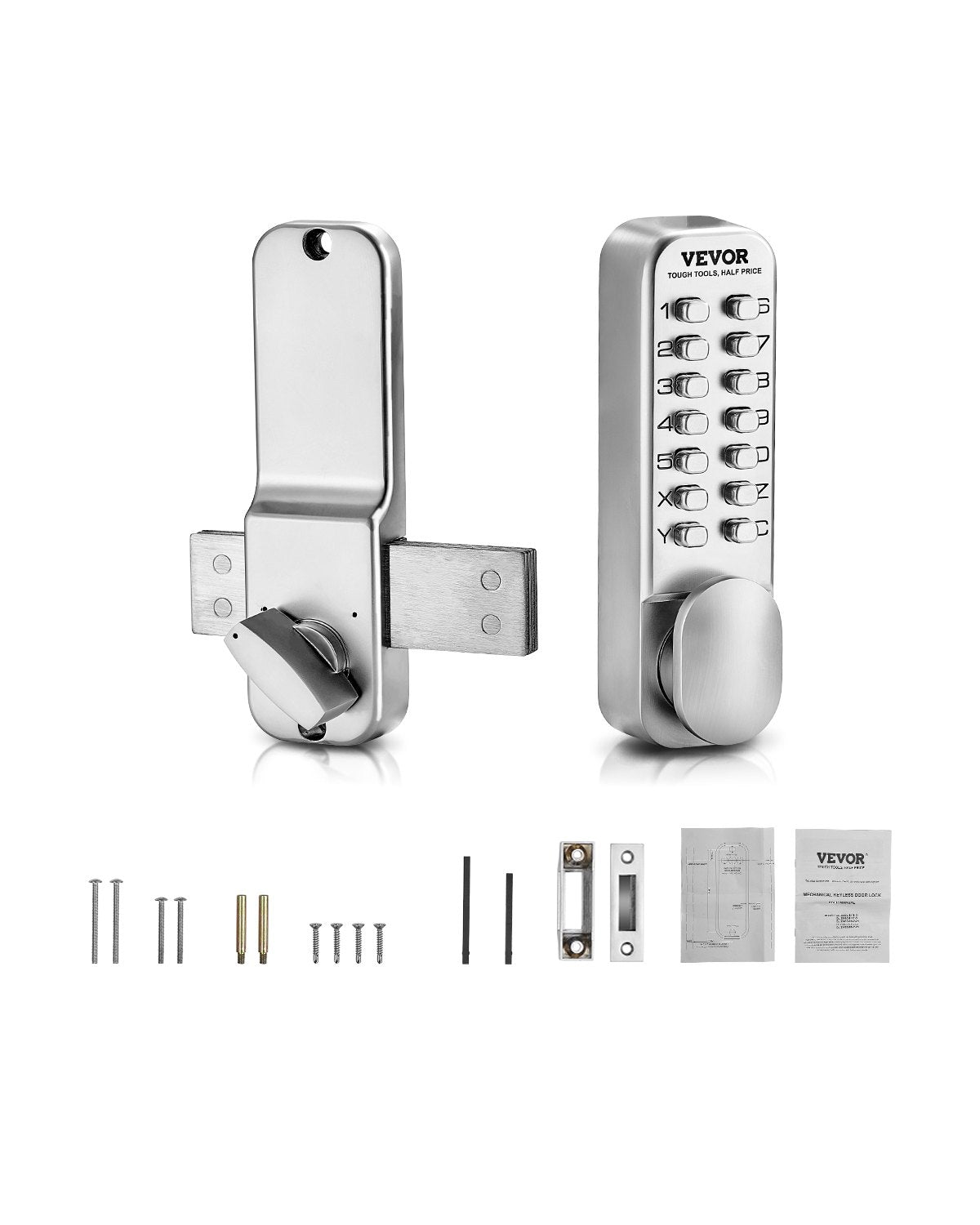 VEVOR Mechanical Keyless Entry Door Lock 14 Key Mechanical Door Lock Single-Side