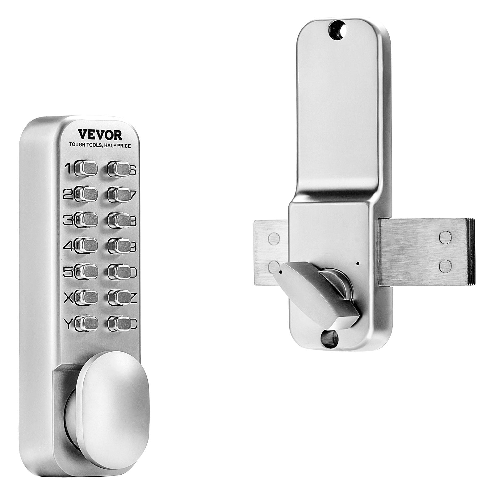VEVOR Mechanical Keyless Entry Door Lock 14 Key Mechanical Door Lock Single-Side